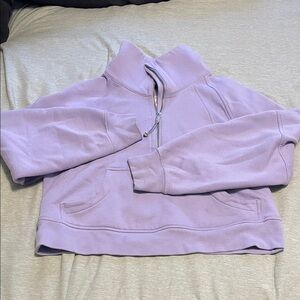 lululemon Lavender Scuba Crop Half Zip